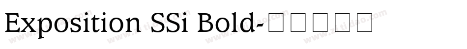 Exposition SSi Bold字体转换